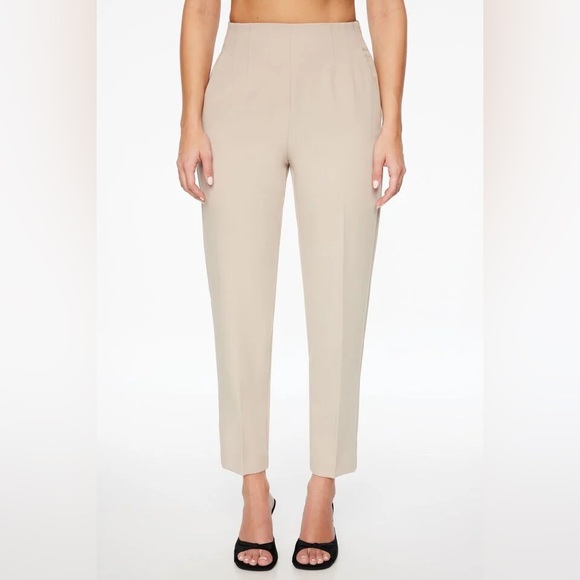 Dynamite Kendall Slim Side Zip Pants Trousers Beige Size 2 - Picture 1 of 5